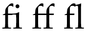 Текст, использующий стандартные лигатуры OpenType с Palatino Linotype