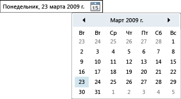 Элемент управления DatePicker